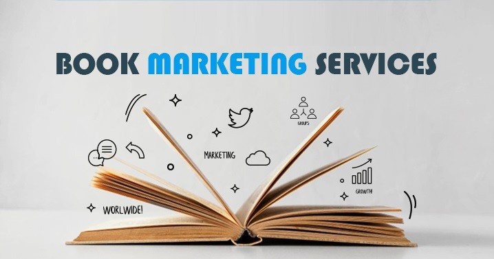 A visual representation of book marketing services, showcasing promotional materials and strategies for authors and publishers.