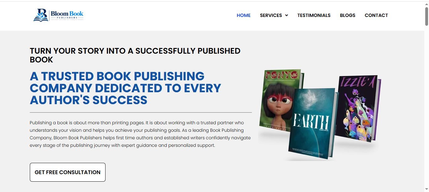 Bloom Book Publishers website
