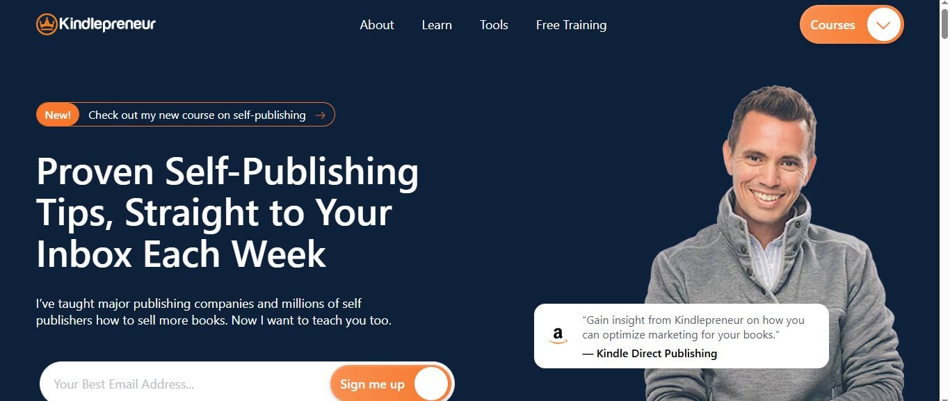 Kindlepreneur website - book marketing education for authors