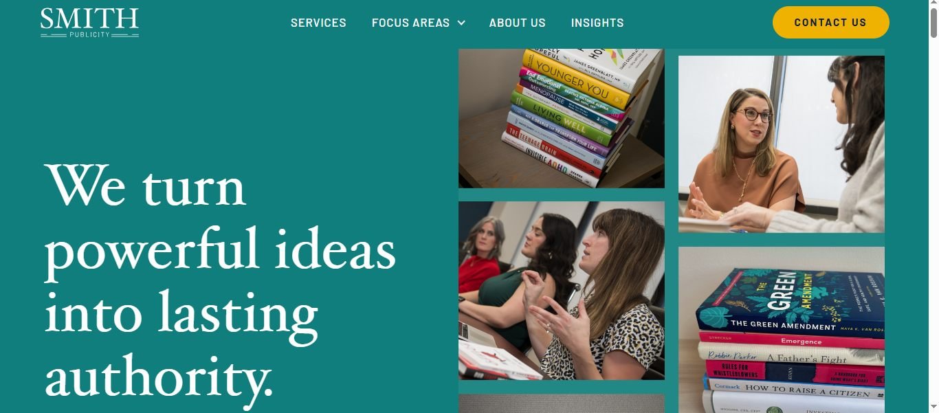 Smith Publicity website - book publicity and media relations