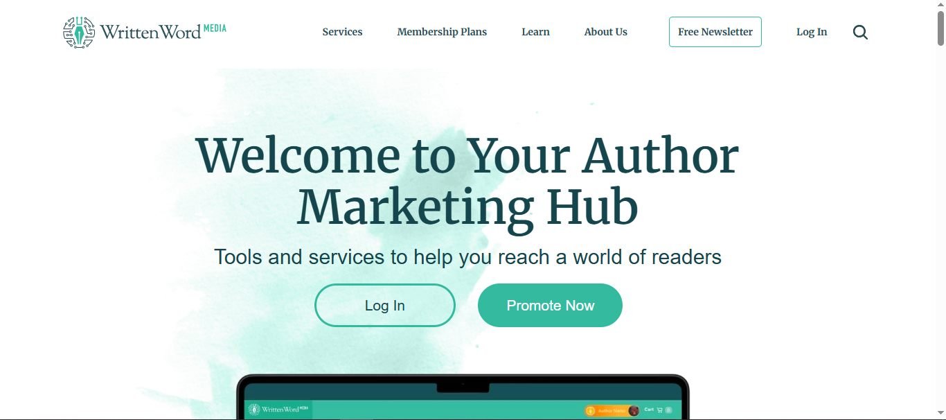 Written Word Media website - book promotion for independent authors