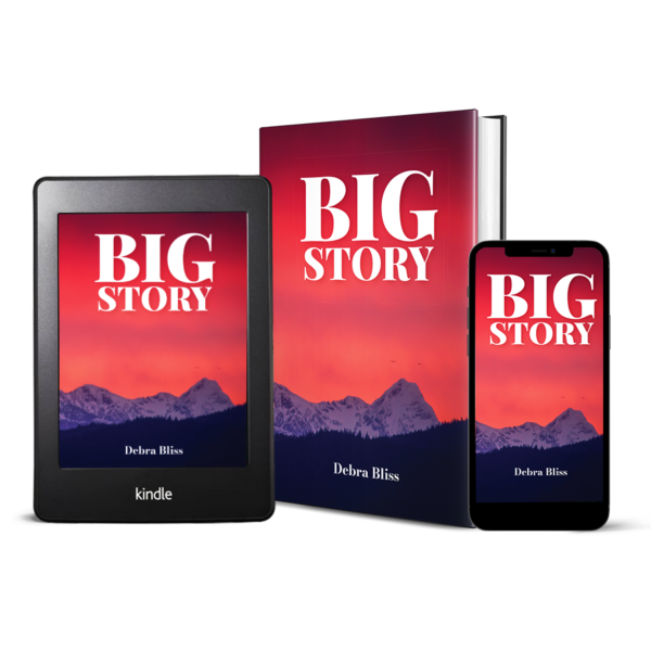 An ebook cover featuring a large story title, displayed on a Kindle device, showcasing digital reading.